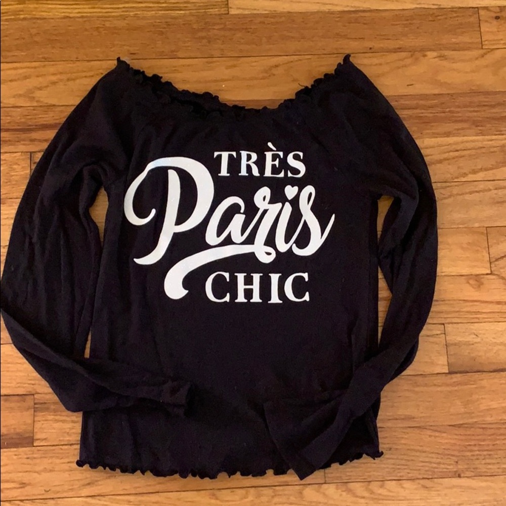 Justice size 14/16 black off the shoulder top